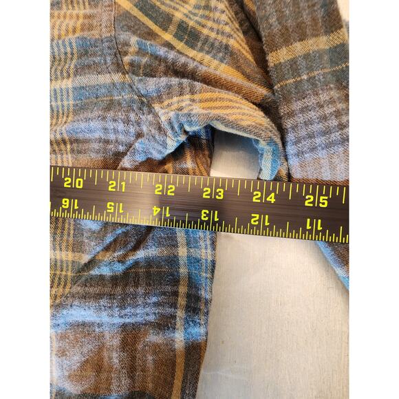 Toad & Co Men's Plaid Flannel Button Up SZ XL Organic Cotton - Picture 8 of 9